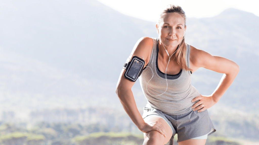An image of a woman with a healthy cardiovascular system