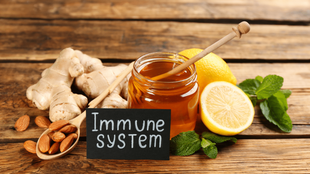An image of food supplements boosting immunity