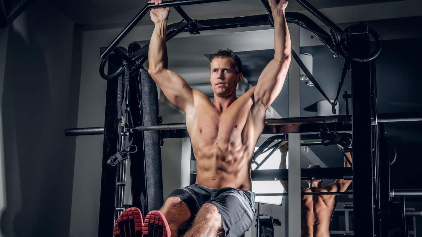 An image of a man building muscles