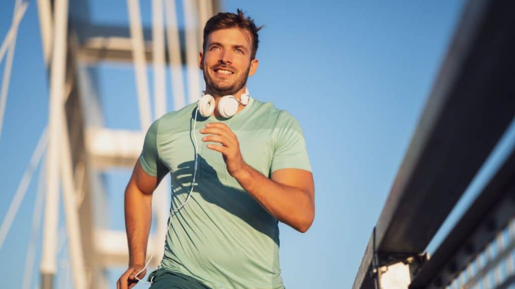 An image of a man jogging