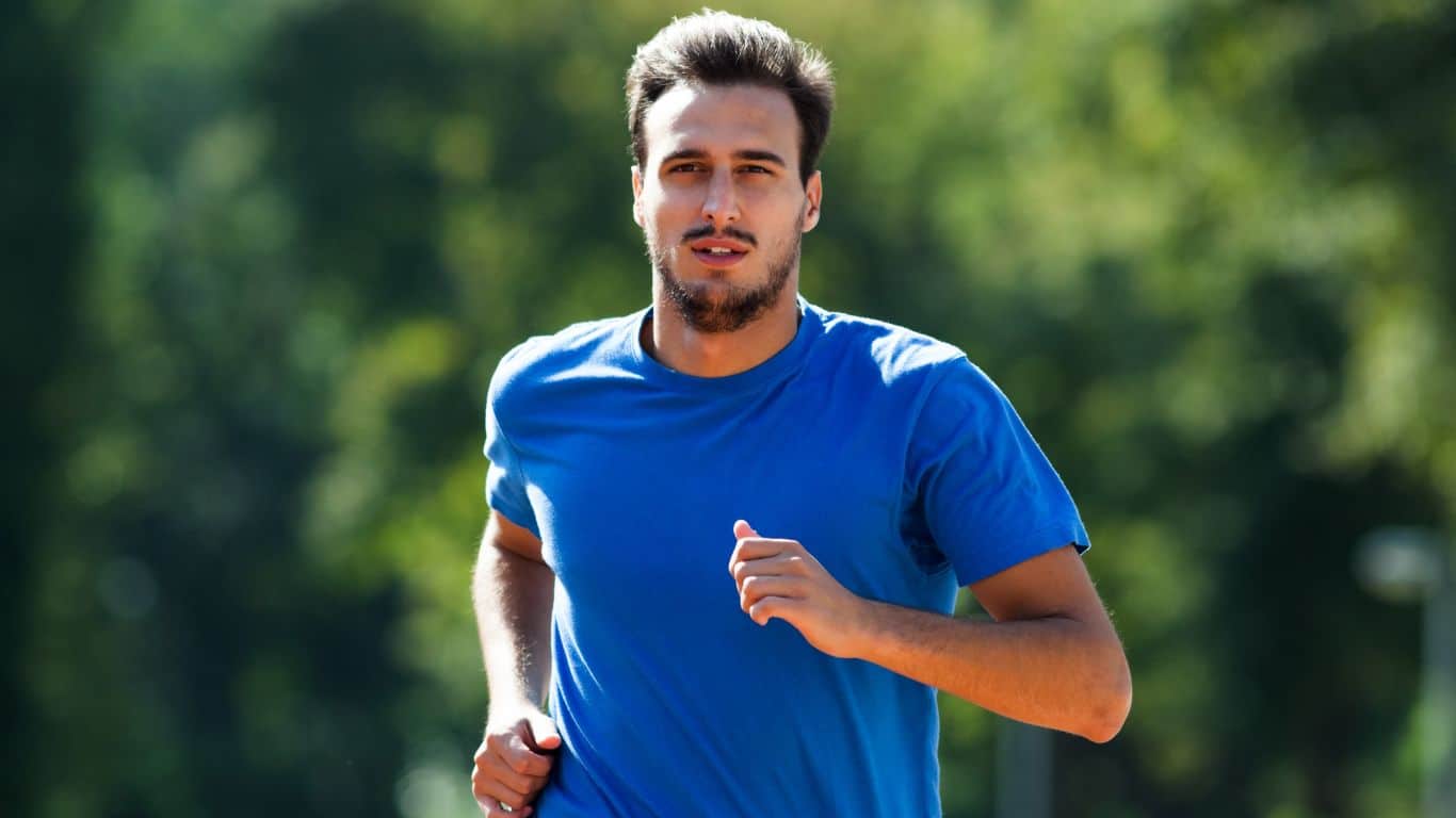 An image of a man jogging