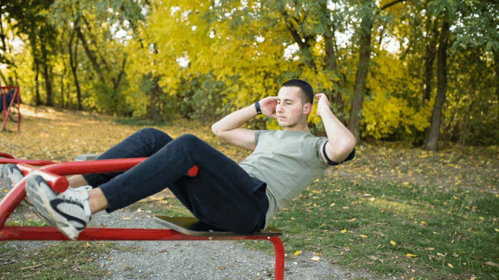 An image of a man exercising
