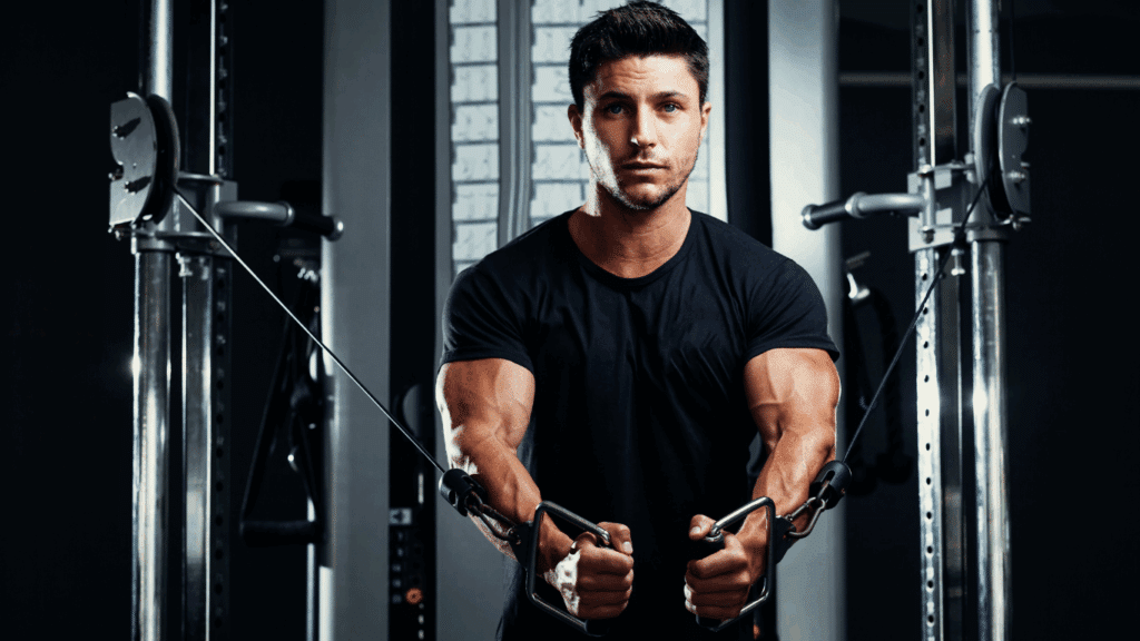 An image of a man building his body