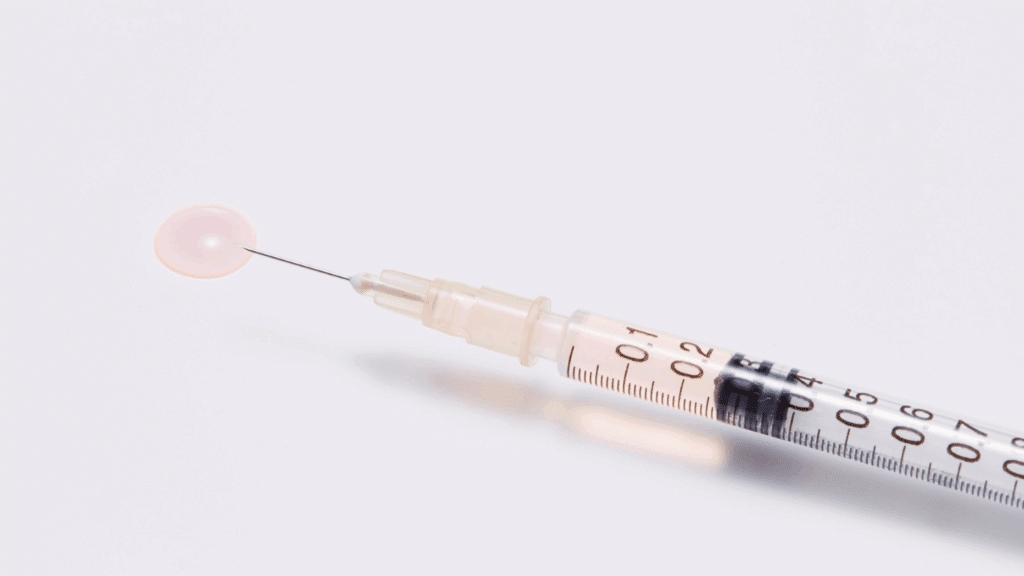 A close-up image of syringe
