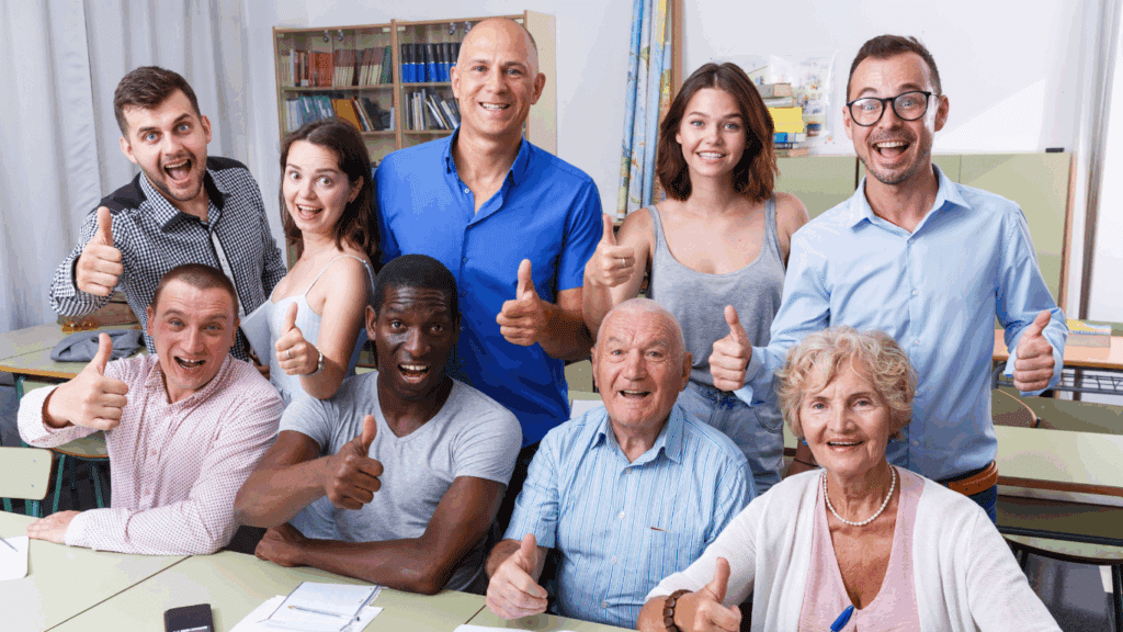 An image of a group of people from different ages.